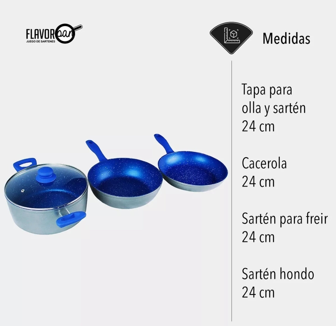 Juego de Sartenes Stone Antiadherente