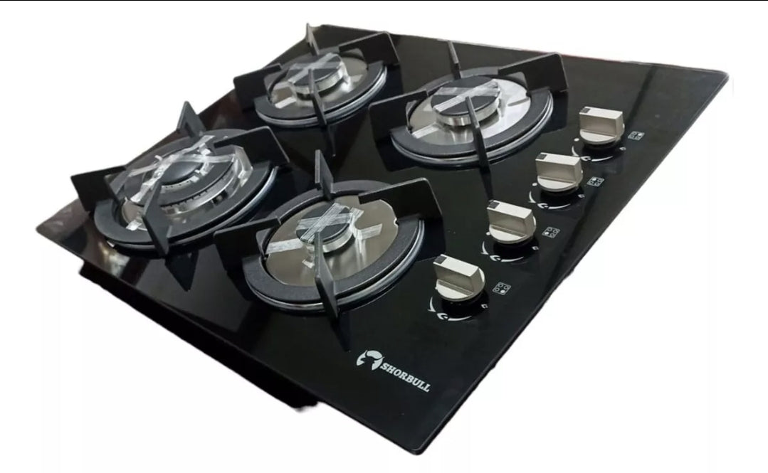 Parrilla Shorbull VIDRIO 4Q negra 120V Gas
