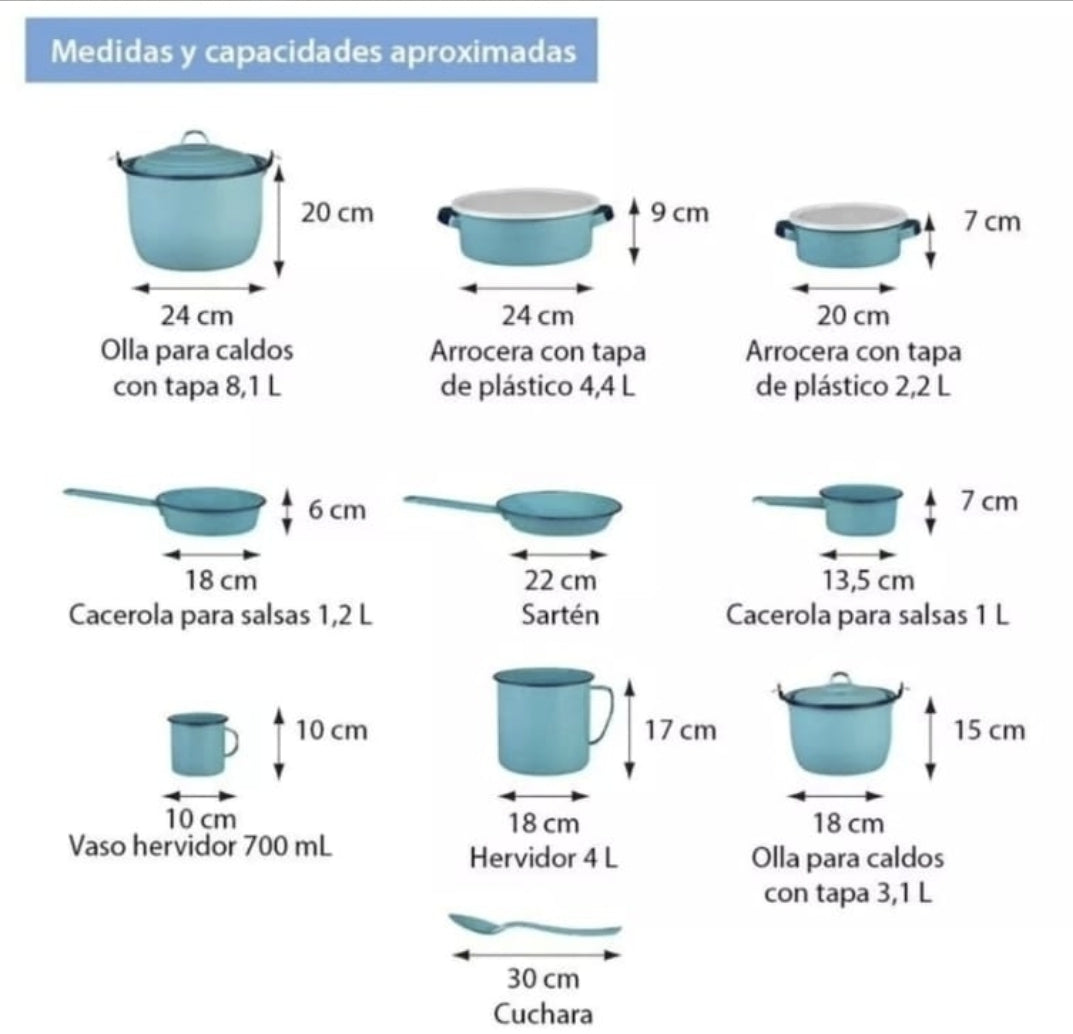 Batería Alejandra 14 piezas