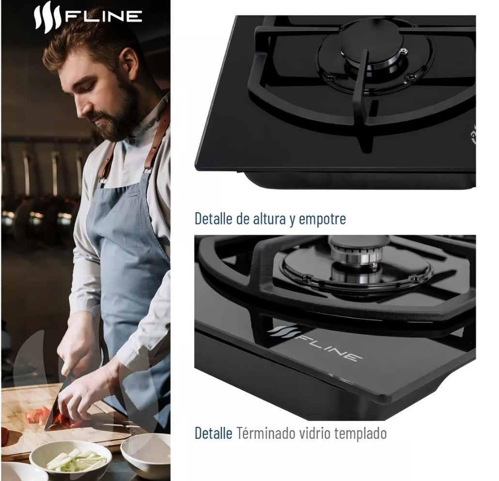 Parrilla Fline empotrable 5 quemadores | OPORTO 5 |