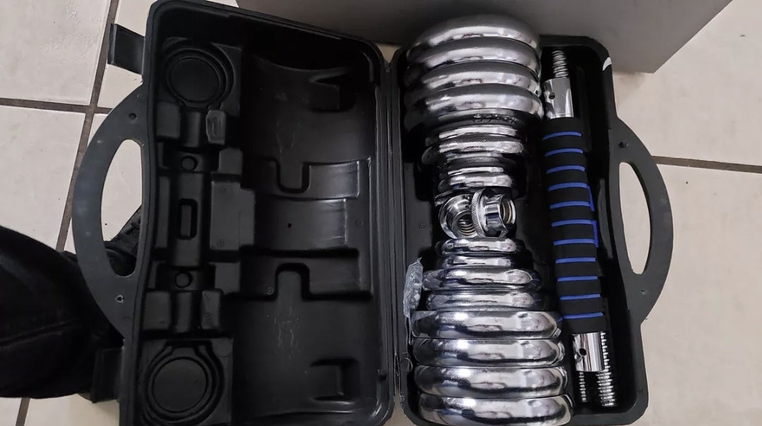 Kit mancuernas Pesas-Barra-Discos 30kg/60lb