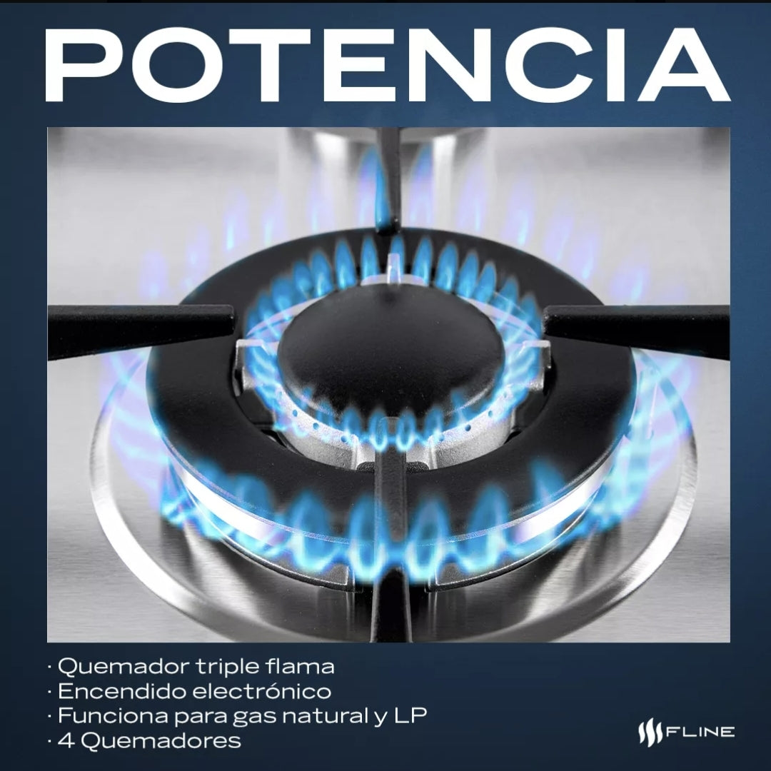 Parrilla Fline empotrable 4 quemadores | LUND 4 |