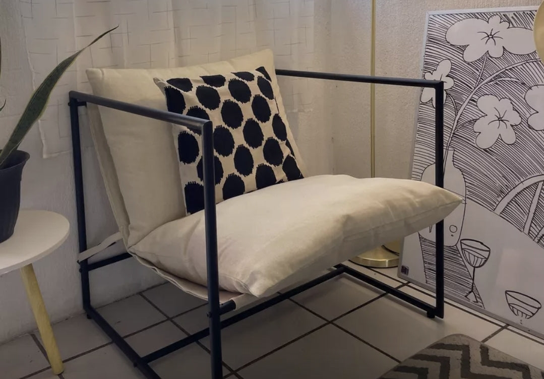 Silla individual Estructura metálica con cojín