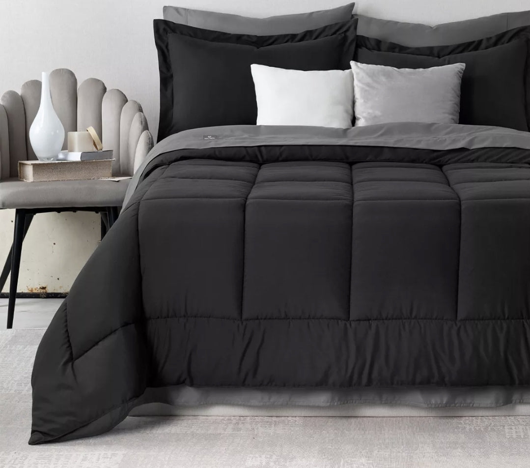 Set 7 Pzas Edredón Queen Size Fundas de almohada Juego de Sabanas