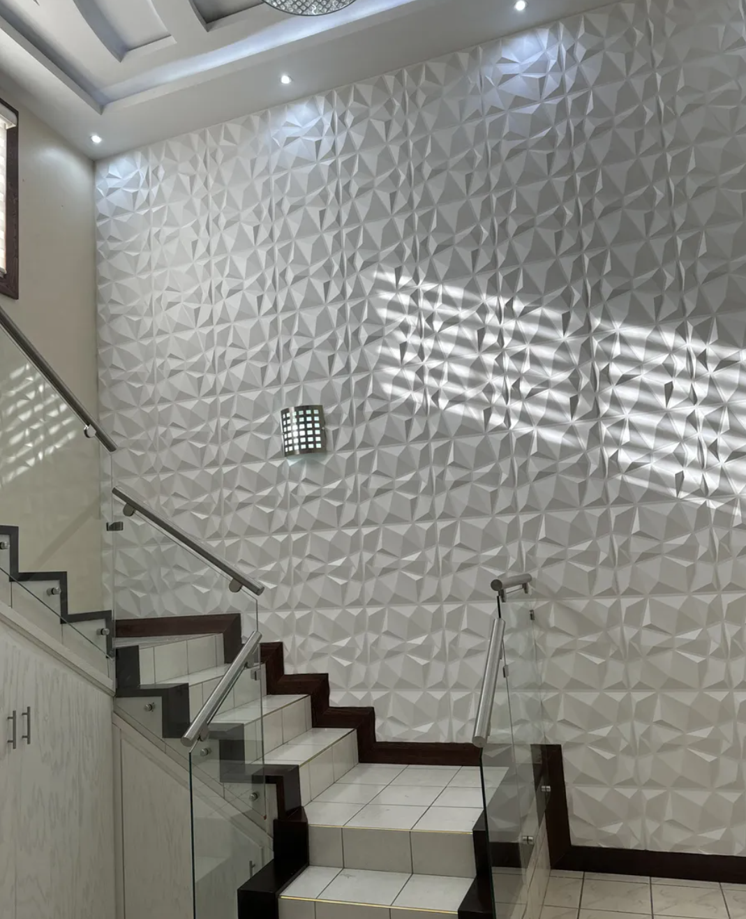 Paneles pvc decorativo 50x50 cm blanco / negro
