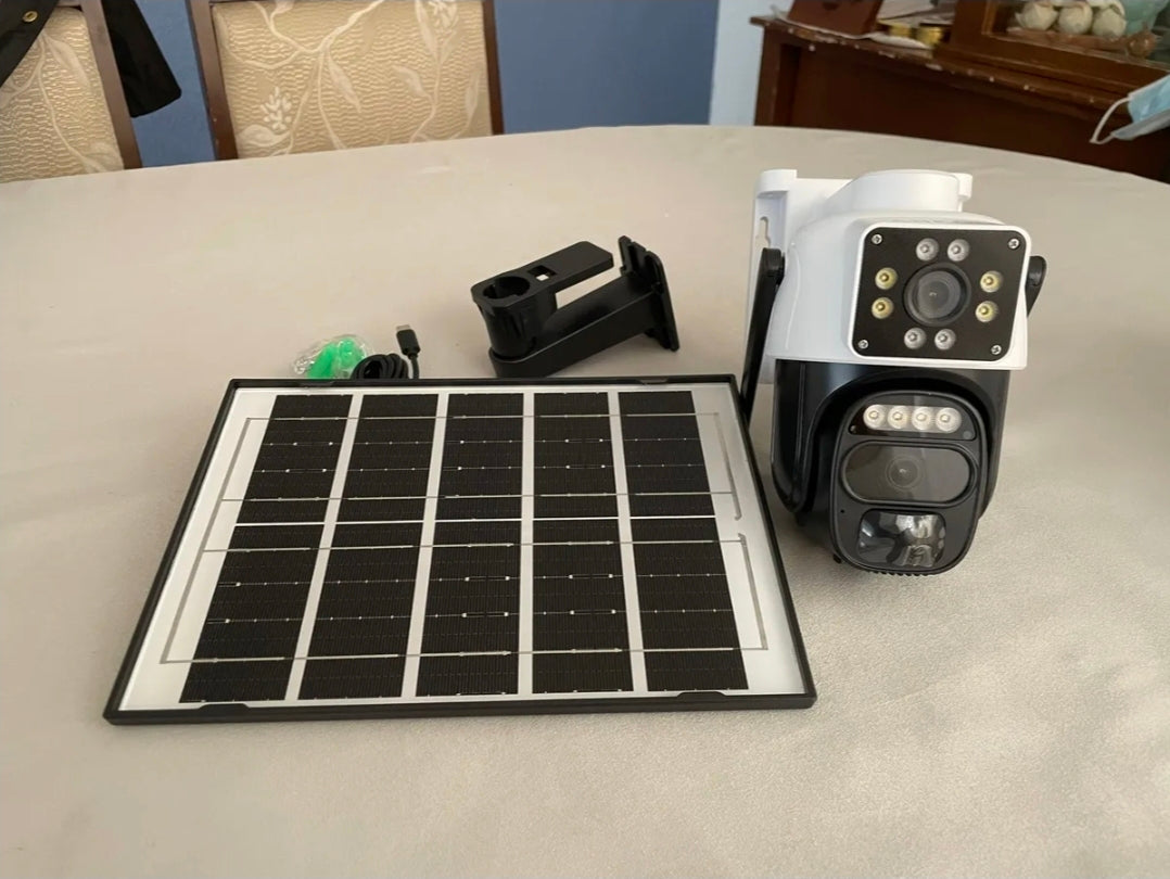 Cámara de Seguridad Solar Ankou 10MP Doble Lente 4K Visión Nocturna