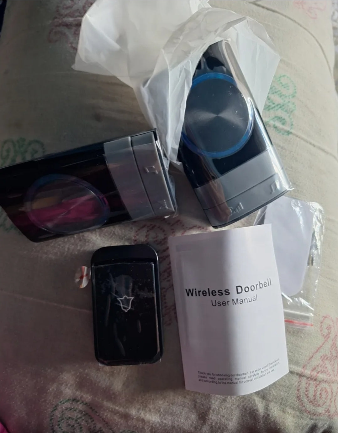 Timbre inalámbrico con 2 receptores y 1 botón