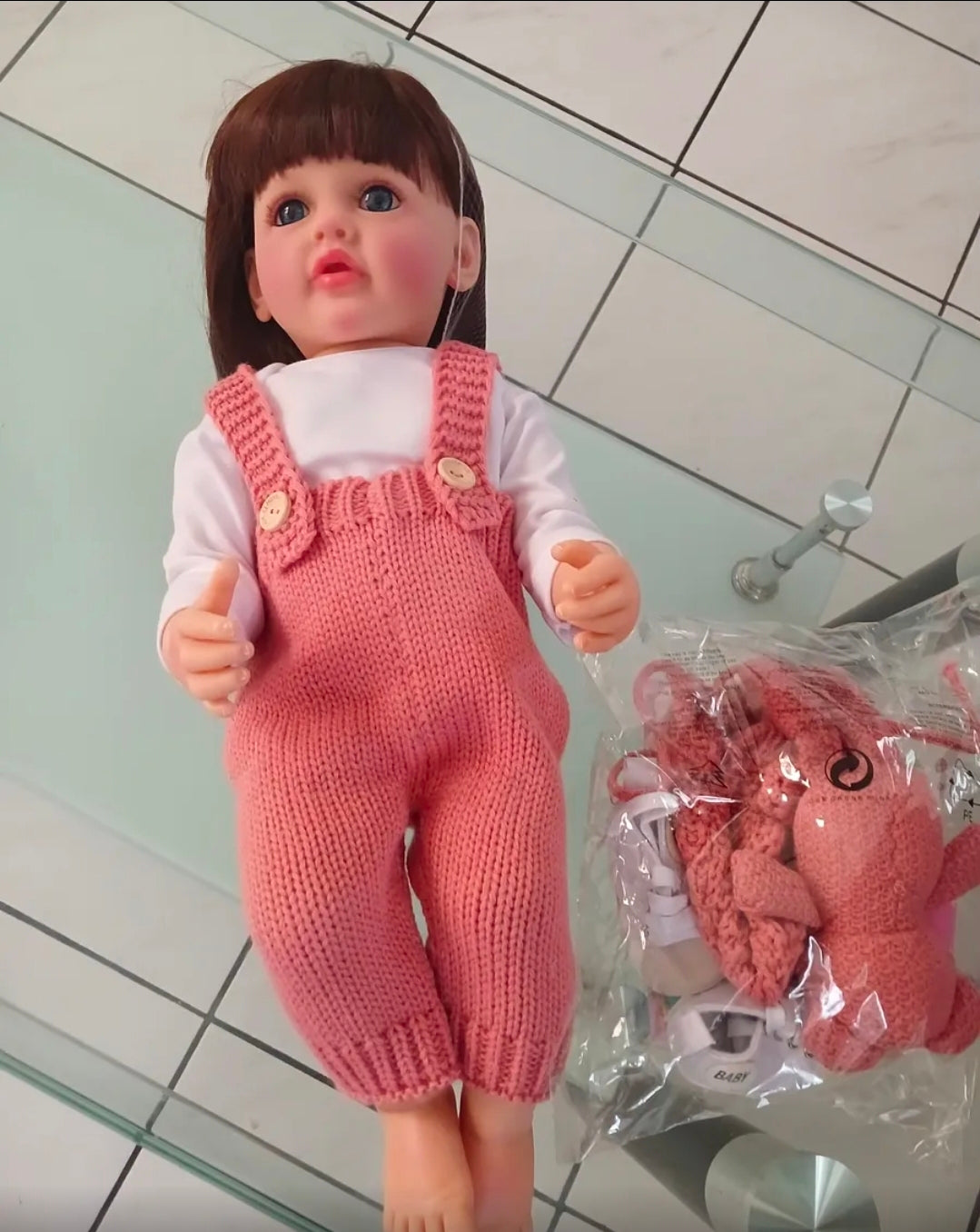 Bebé muñeca TIPO reborn silicona 55 cm