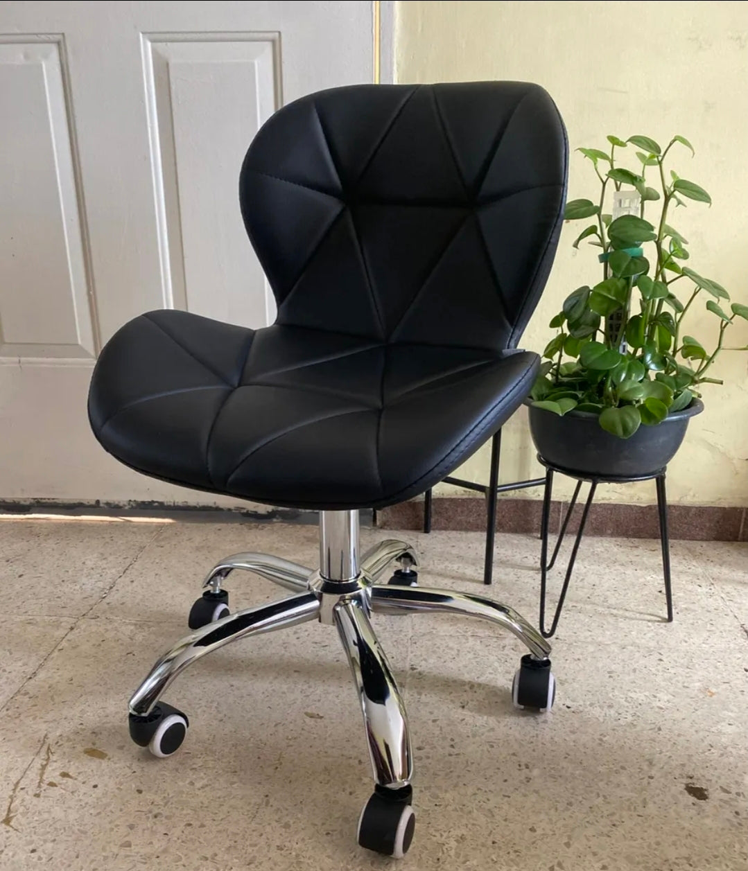 2 sillas de escritorio moderna cromada