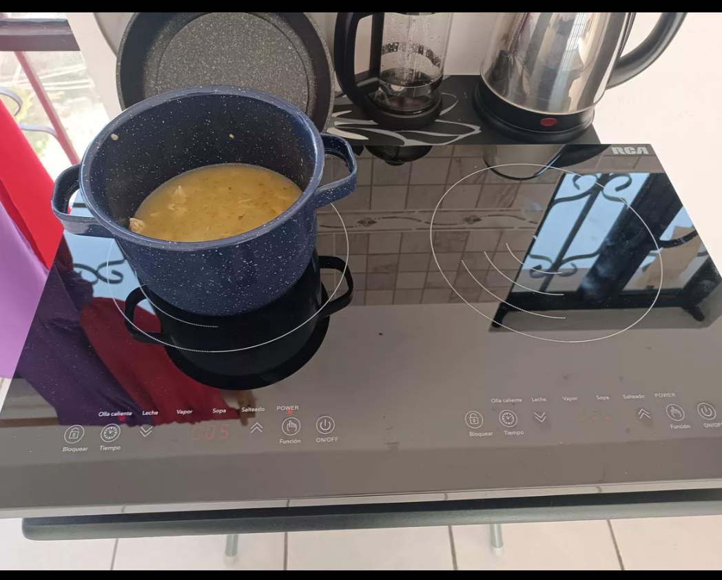 Parrilla doble de inducción cristal templado