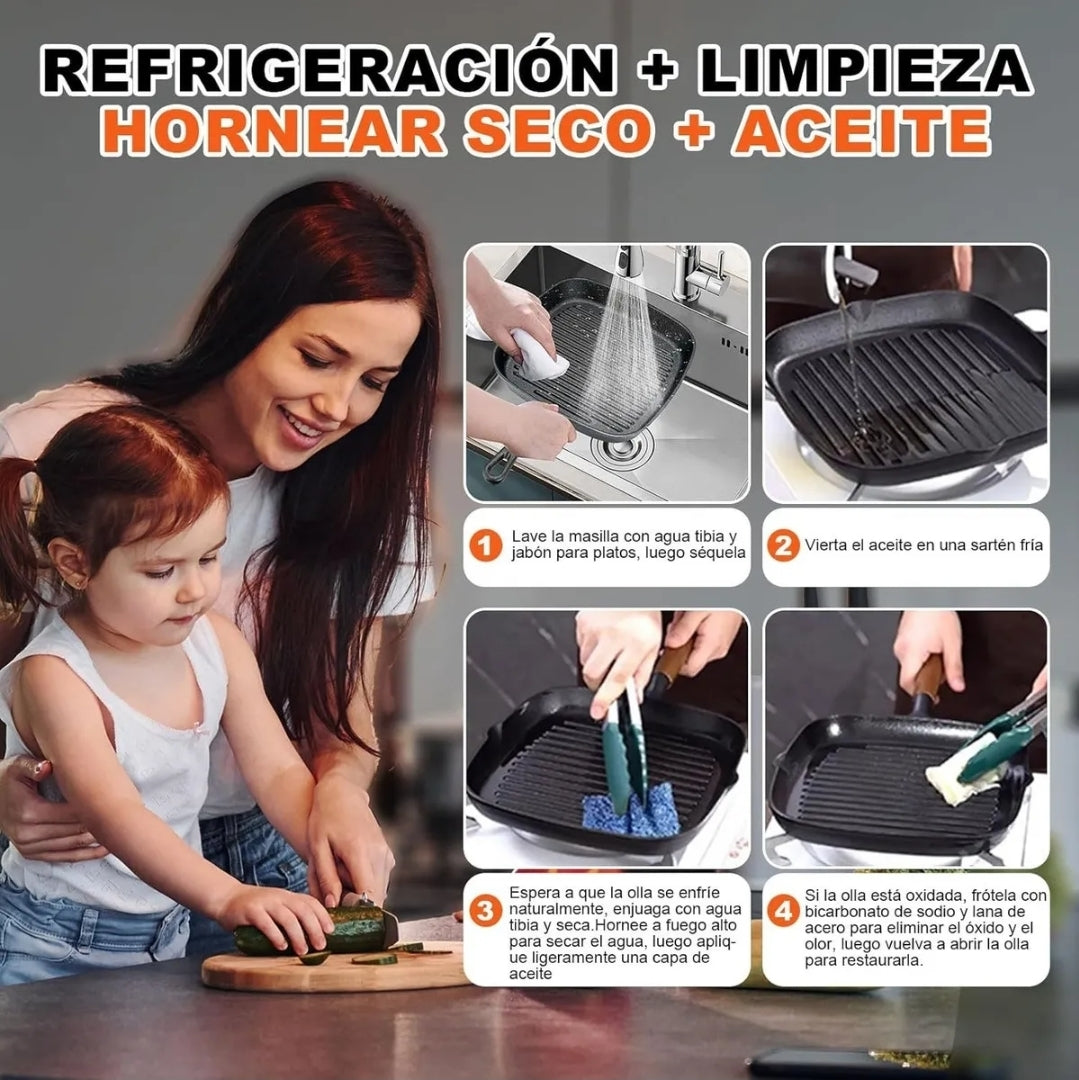 Juego de sartenes de hierro fundido