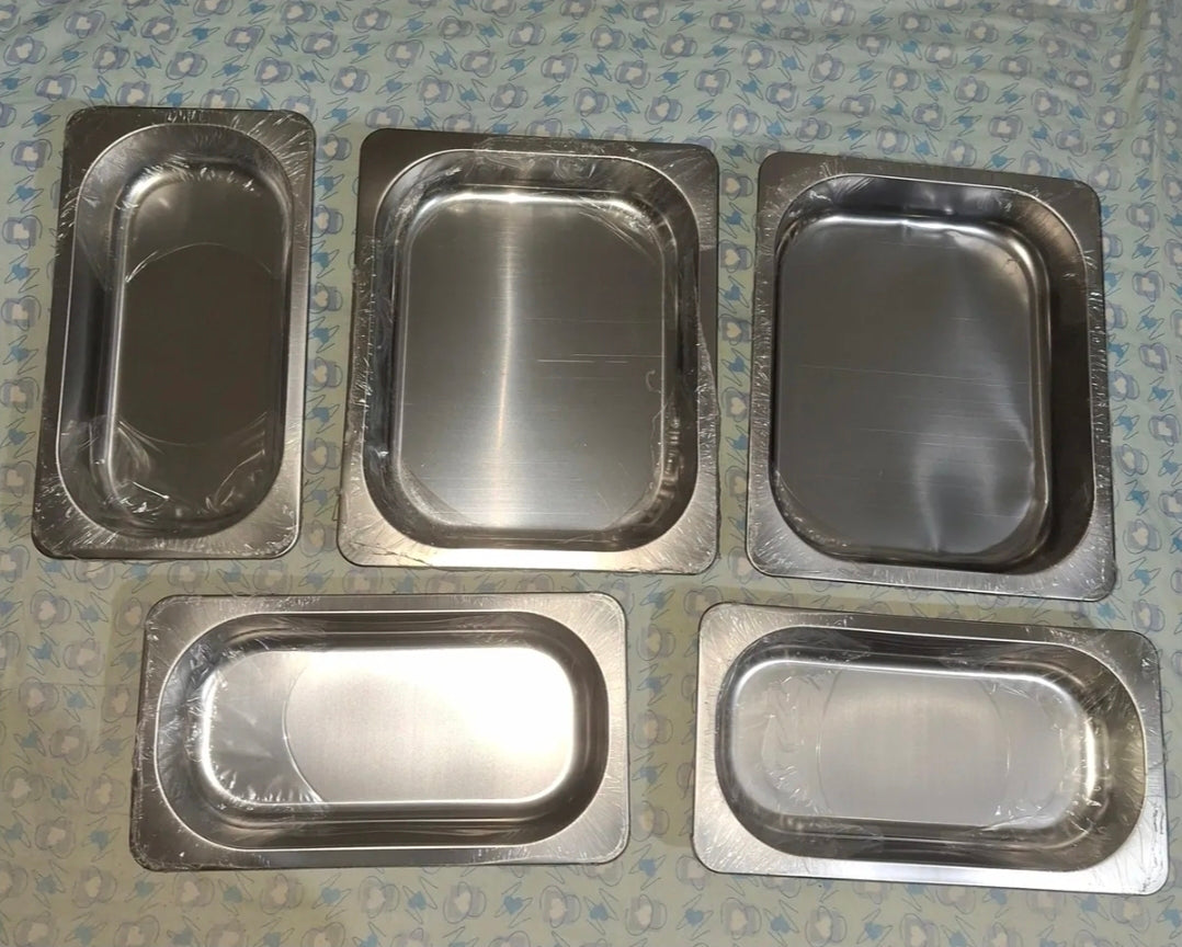 12L Ollas Vaporeras De Acero Inoxidable De Buffet Con 2+3 Insertos / Bufetera Acero Inoxidable