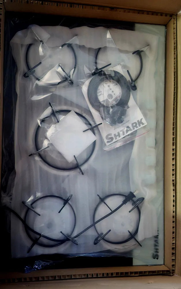 Parrilla Shtark 6 quemadores vidrio templado