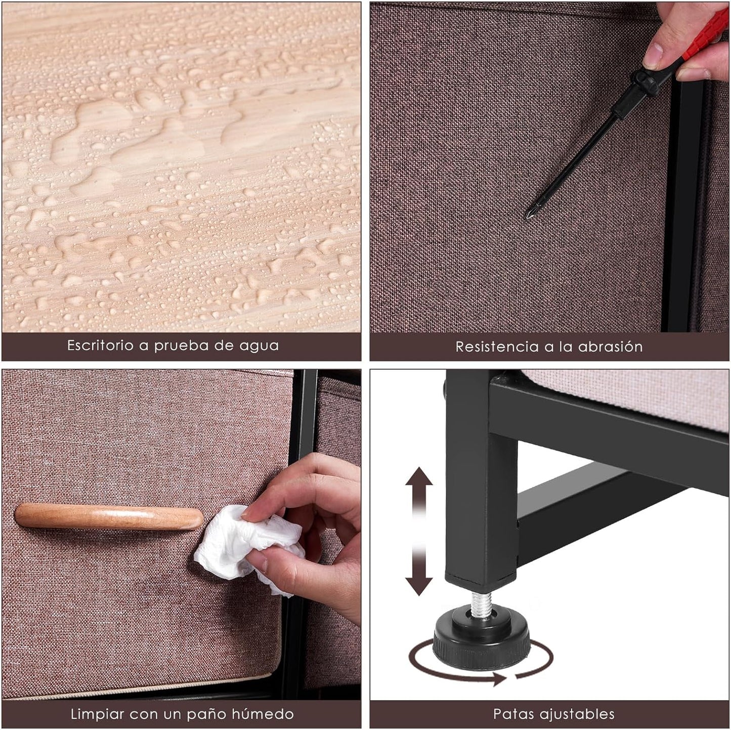 Cajonera estante de 7 cajones de Tela, superficie Mdf