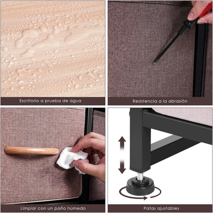 Cajonera estante de 7 cajones de Tela, superficie Mdf