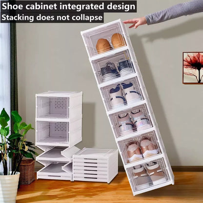 Zapatera plegable 2 TORRES DE 6 COMPARTIMENTOS Capacidad para 12 pares