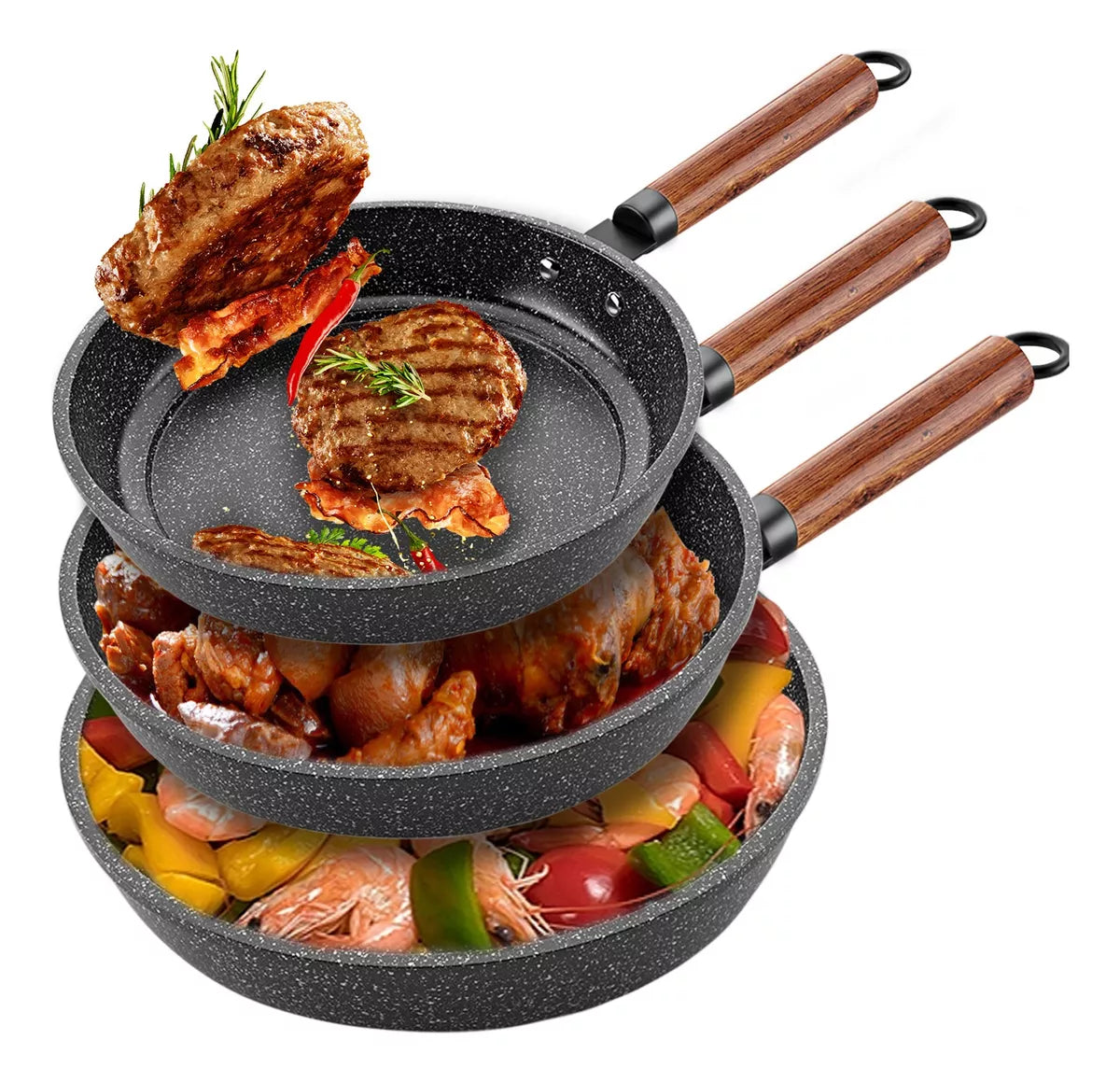 Sartenes Maifan Antiadherente 24/26/30cm 3pzas