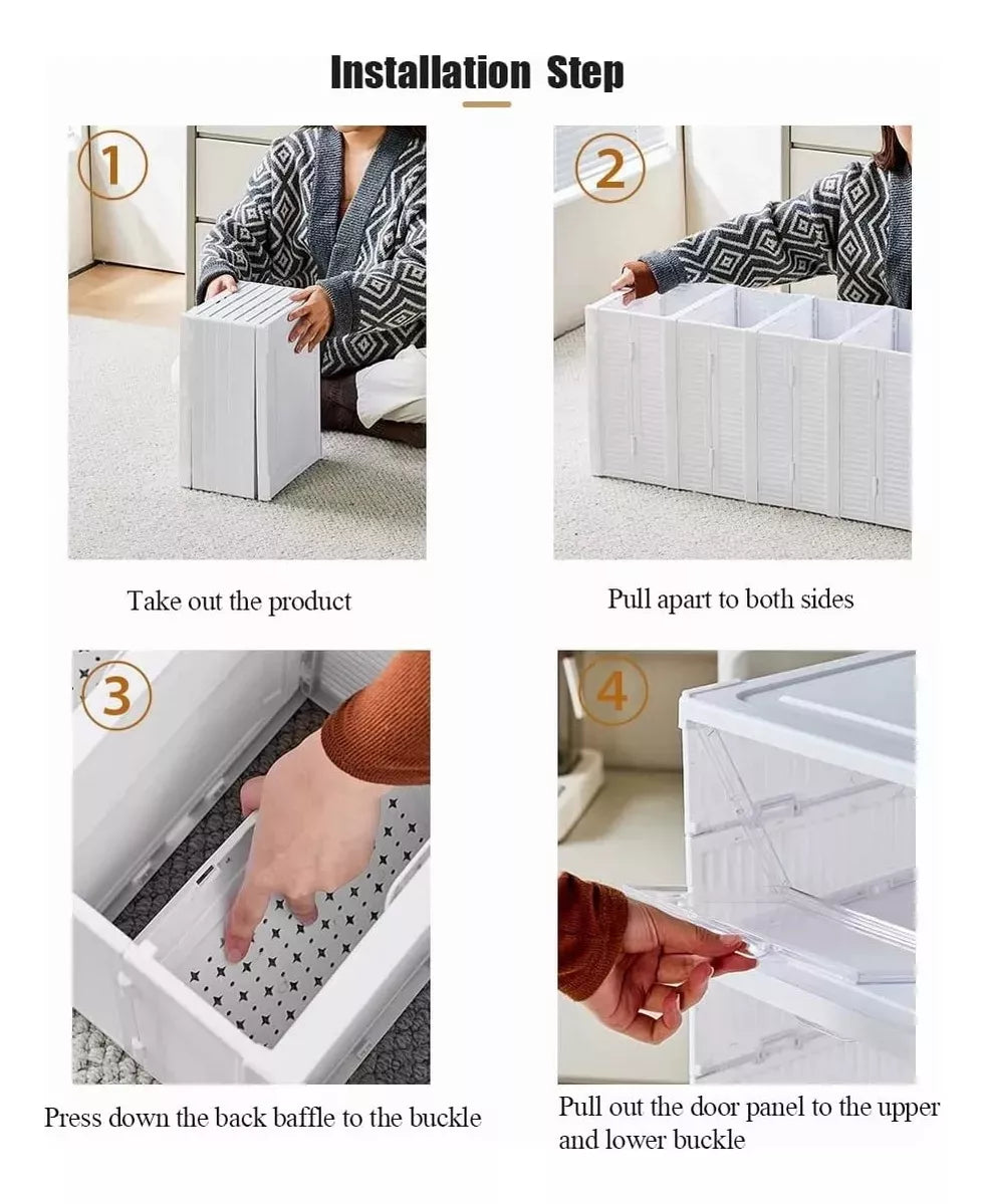 Zapatera plegable 2 TORRES DE 6 COMPARTIMENTOS Capacidad para 12 pares