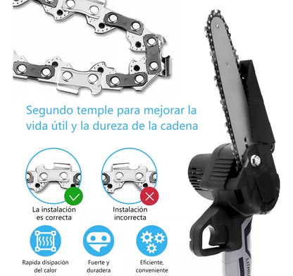 Motosierra Inalambrica Portatil 6 Pulgadas Con 2 Baterías