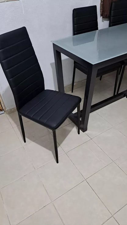 JUEGO DE 4 SILLAS ACOLCHONADAS VINIPIEL