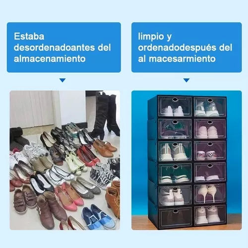 Cajas De Zapatos Apilables  PLÁSTICO FLEXIBLE ⚠️