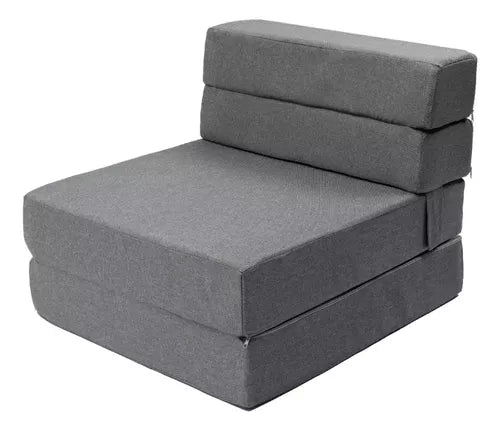 Sofa Cama Individual Sillon Puff Plegable 190x70x10cm (Entrega de 5 a 10 días)
