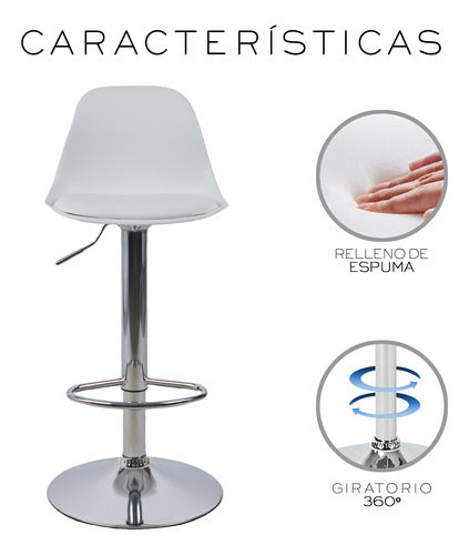 2 bancos modelo Tulip con asiento acolchado