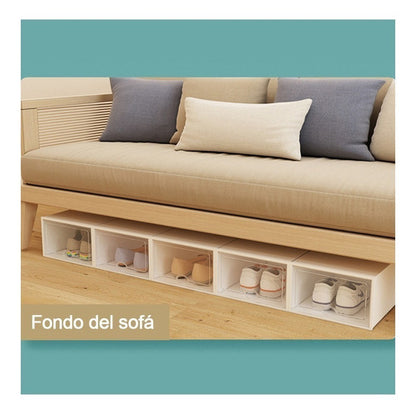 Cajas De Zapatos Apilables  PLÁSTICO FLEXIBLE ⚠️