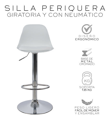 2 bancos modelo Tulip con asiento acolchado