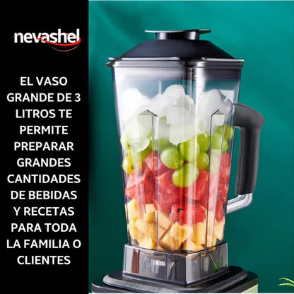Licuadora Profesional Nevashel 1600W | 3 Litros | 15 Velocidades