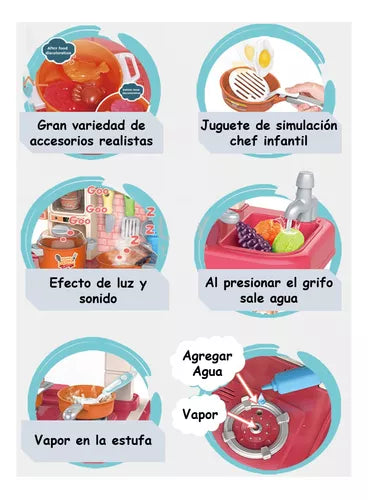 Cocinita infantil con luz y sonido 47x63cm