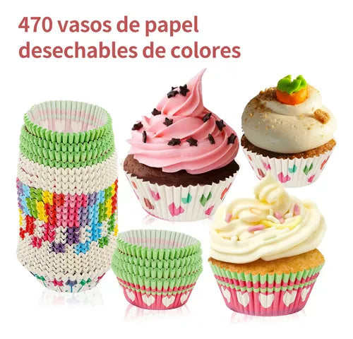 KIT DE PASTELES 700 PIEZAS  SET BOQUILLAS BASE PARA DECORACIÓN