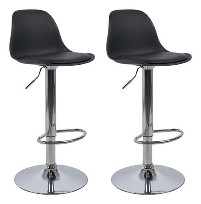 2 bancos modelo Tulip con asiento acolchado