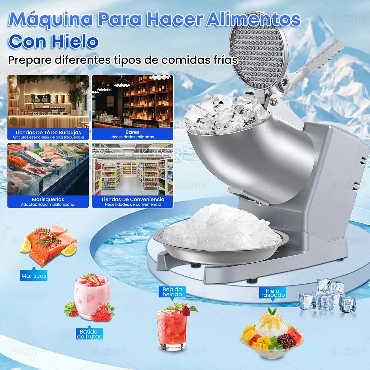 Máquina Triturador De Hielo 850w