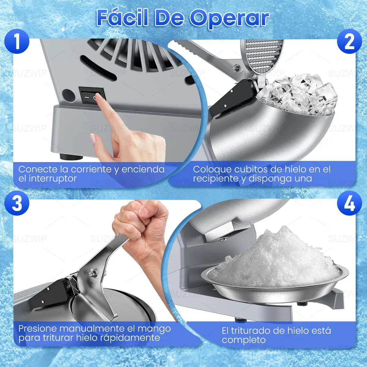 Máquina Triturador De Hielo 850w