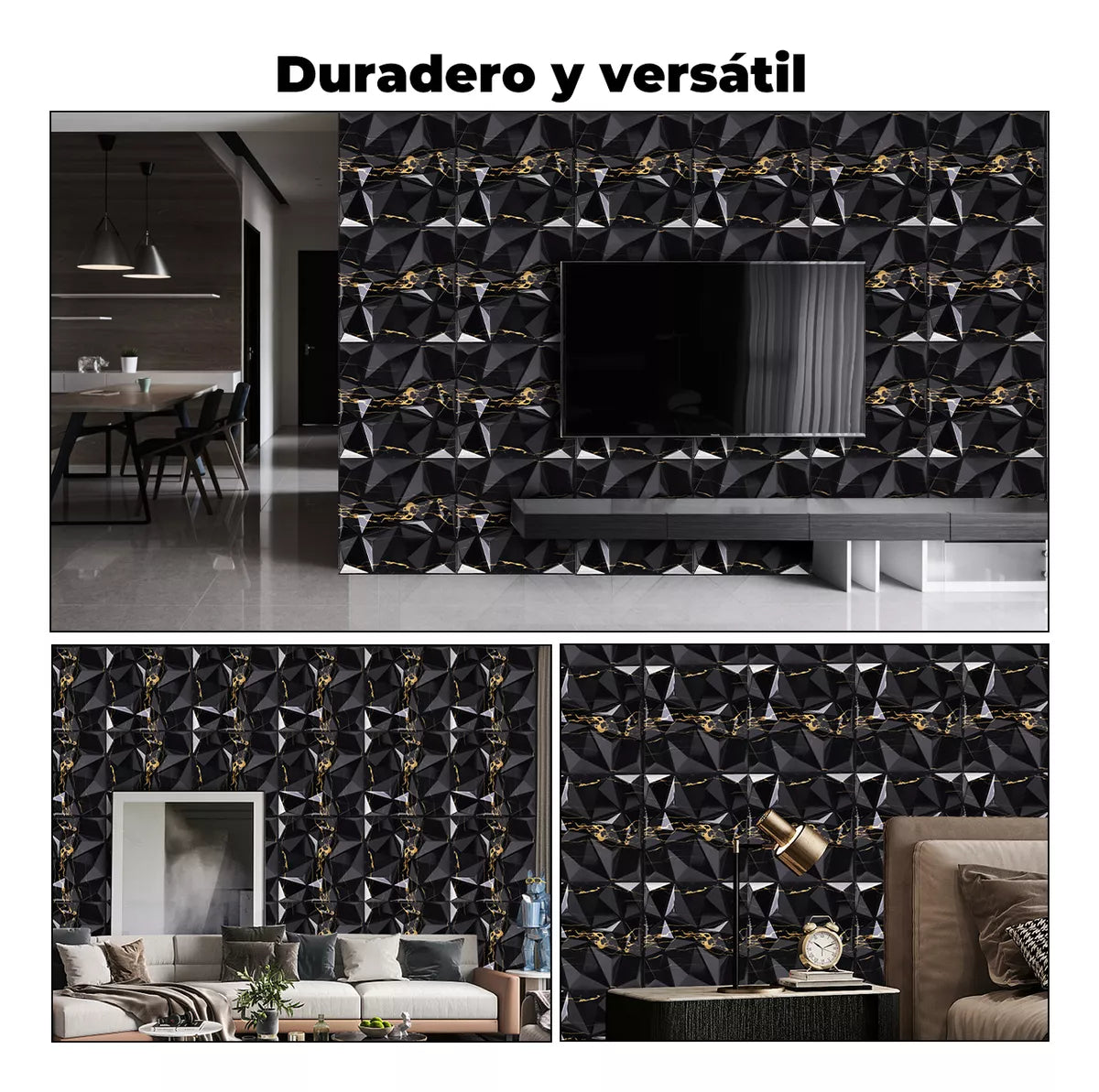 33piezas Paneles Decorativos 3d Pvc Para Paredes 30cm X 30cm