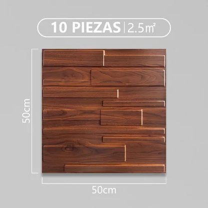 PANELES CAOBA 3D 50X50 CM