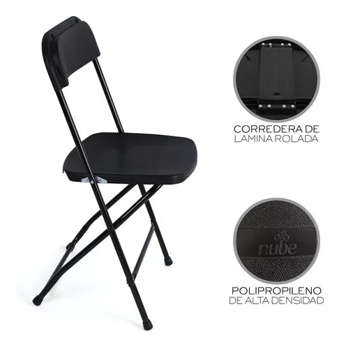 PACK DE 6 SILLAS PLEGABLES DE PLASTICO