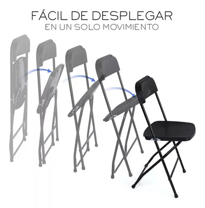 PACK DE 6 SILLAS PLEGABLES DE PLASTICO