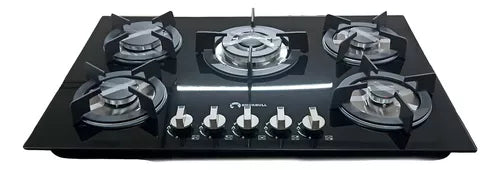 PARRILA  SHORBULL VIDRIO TEMPLADO 5 QUEMADORES