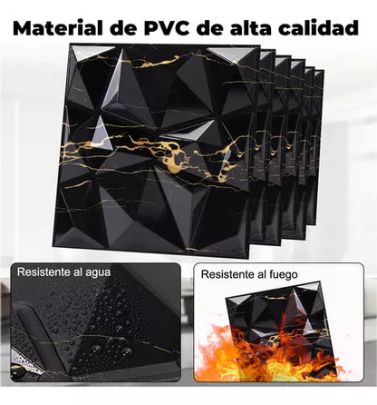 33piezas Paneles Decorativos 3d Pvc Para Paredes 30cm X 30cm