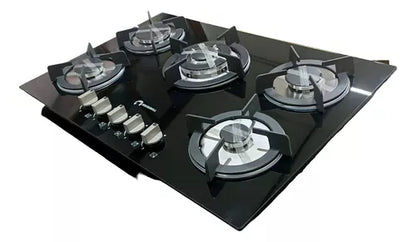 PARRILA  SHORBULL VIDRIO TEMPLADO 5 QUEMADORES