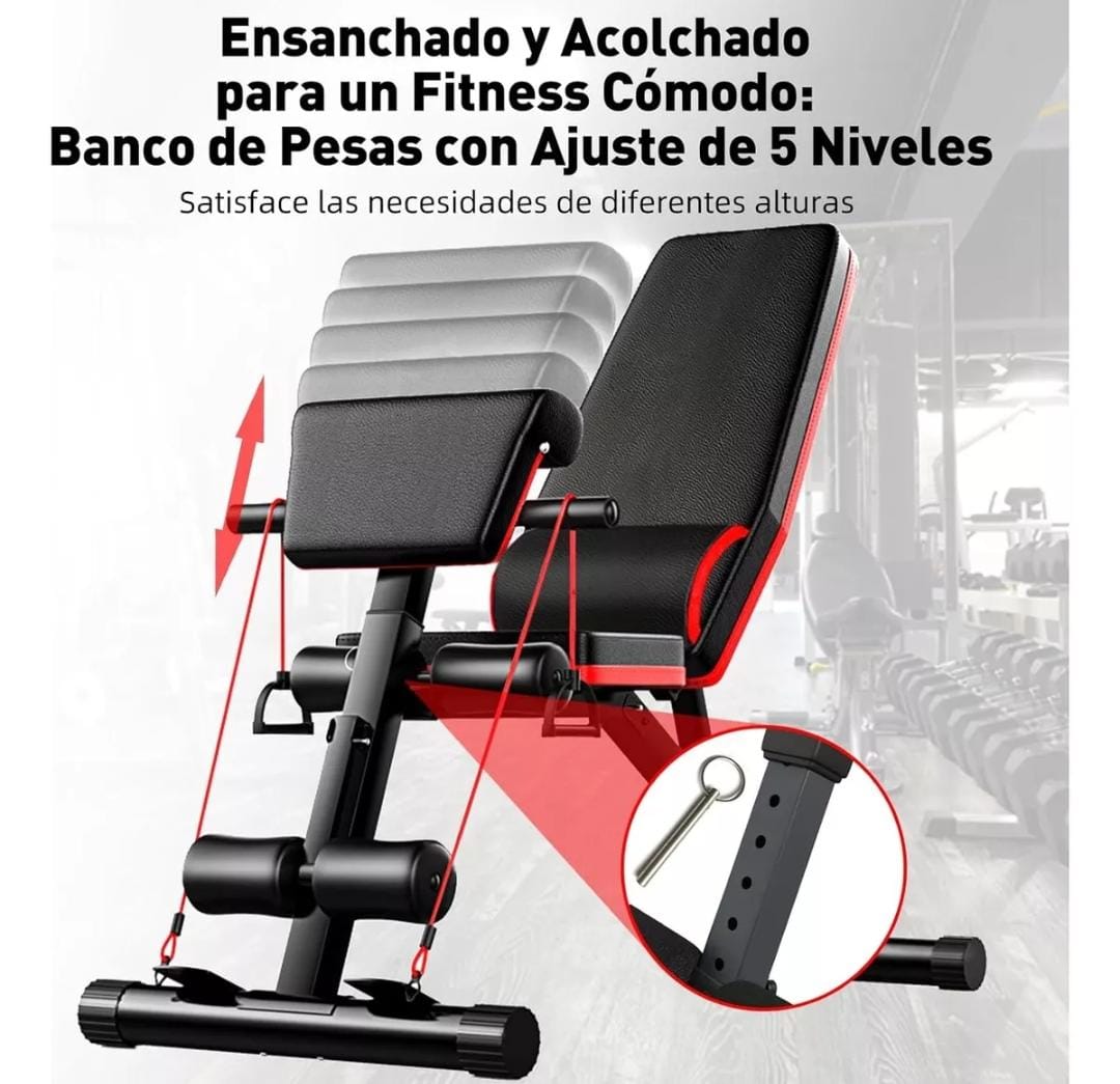 Banco para ejercicio con inclinación regulable