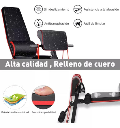 Banco para ejercicio con inclinación regulable