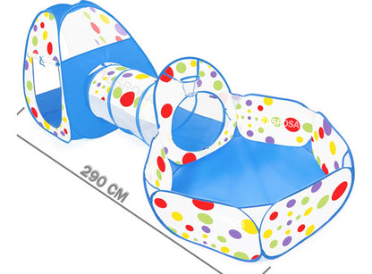 Tiendas Infantiles 3 En 1 Con Túnel, Piscina De Bolas Y Casa