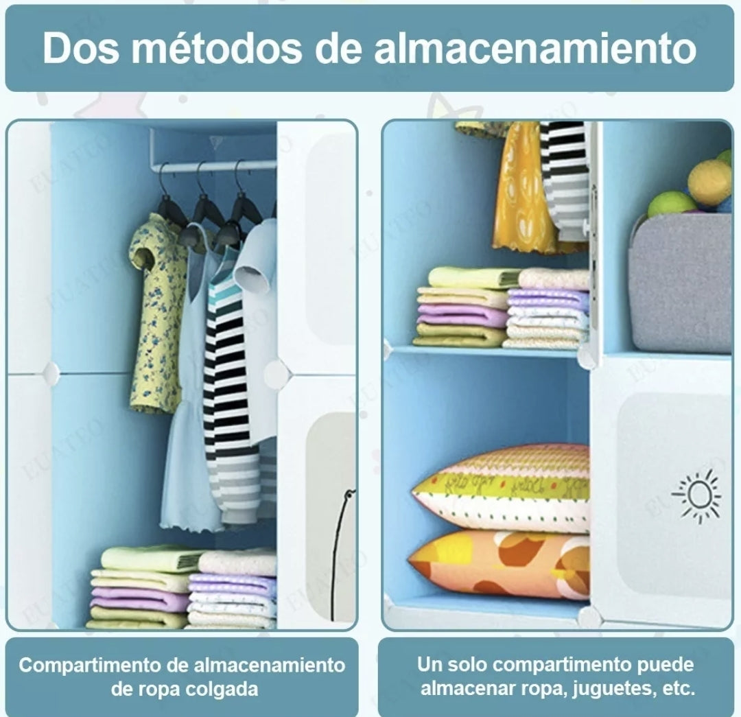 Closet Armario infantil plegable 4 niveles