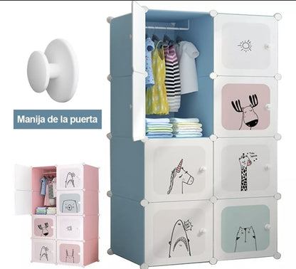 Closet Armario infantil plegable 4 niveles