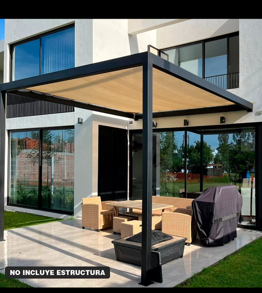 Malla sombra 90% rachel beige reforzada con argollas