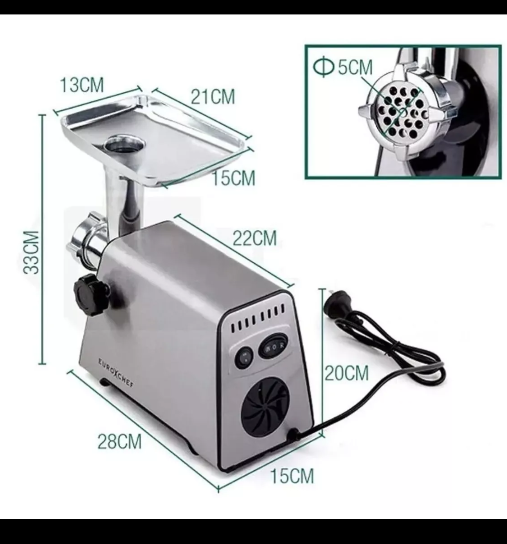 Molino de carne acero inoxidable 2800 w