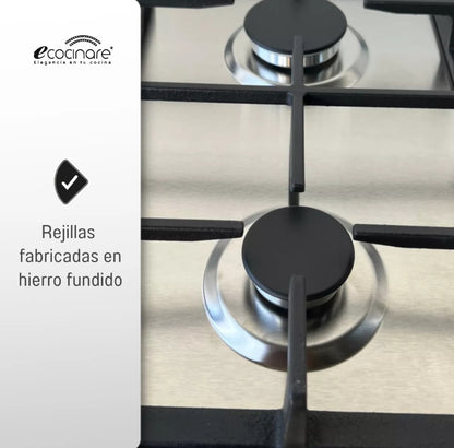 PARRILLA ECOCINARE ACERO INOXIDABLE 4 QUEMADORES